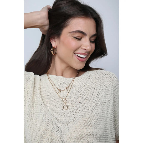 Henry Horsebit Hoop Earrings in Shiny Gold