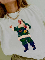 Boujee Santa with Champagne Sweatshirt
