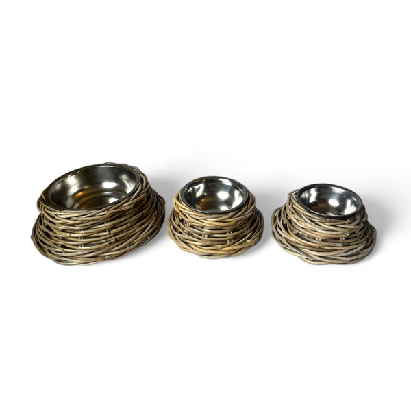 Rattan Pet Bowls - 3 Sizes