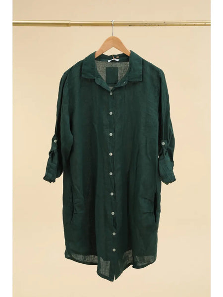 French Linen Shirtdress - 5 Colors
