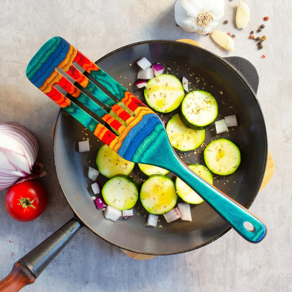 Colorful Wooden Kitchen Utensils