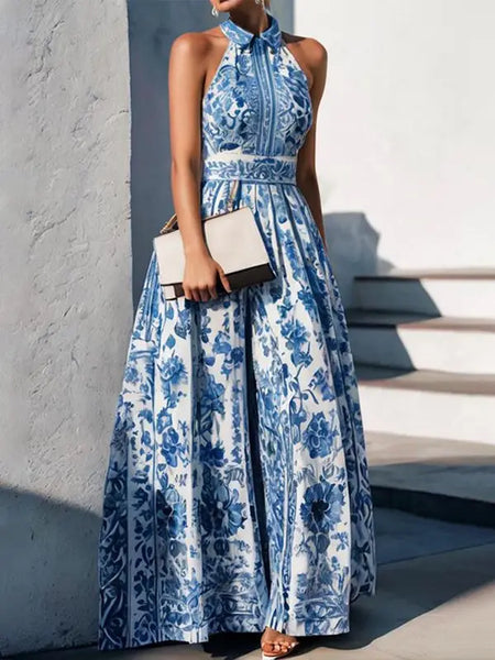 Delft Blue Maxi Dress