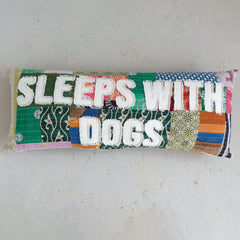 Sleeps With Dogs - Large Pillow