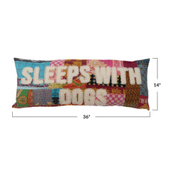 Sleeps With Dogs - Large Pillow