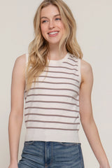 Donahue Striped Sweater Tank