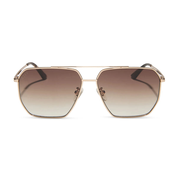DIFF Berkley - gold brown gradient polarized sunglasses
