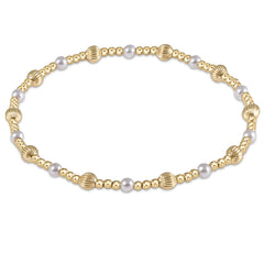 enewton dignity sincerity gold 6mm bracelet - pearl