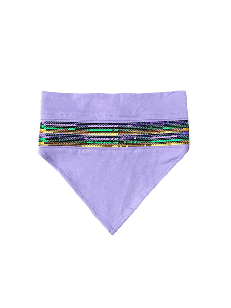 Lavender Sequin Stripe Pet Scarf - 2 Sizes