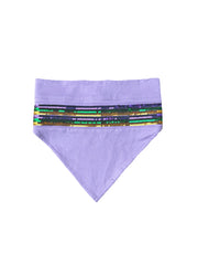 Lavender Sequin Stripe Pet Scarf - 2 Sizes