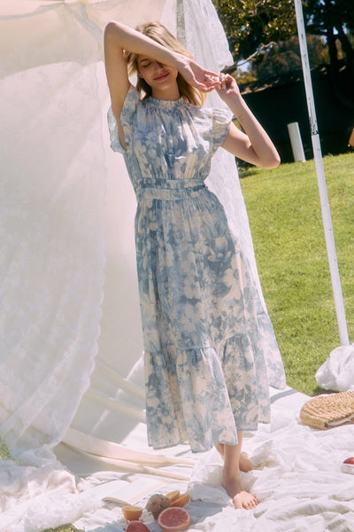 Dora Blue Floral Dress