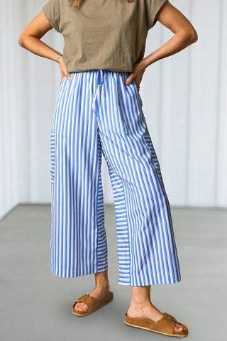 Double Blue Striped Pants