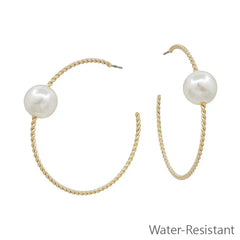 Celia Pearl Hoops