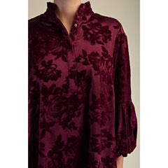 Flocked Fall In Love Dress - Three Colors