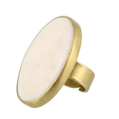 Bezeled Ring - Adjustable Band - 3 Colors