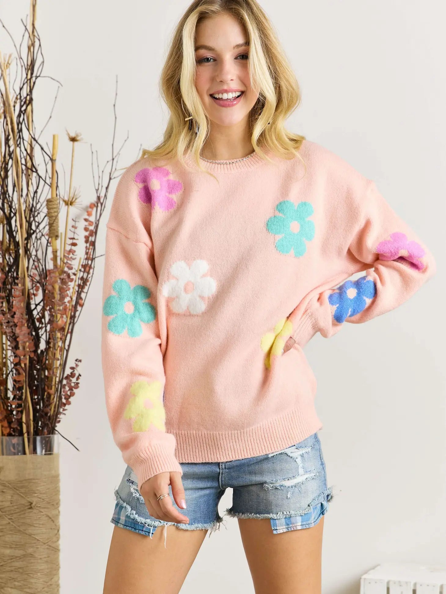 Popping Petals Sweater