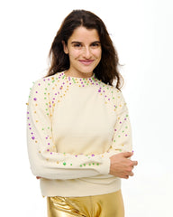 Mardi Gras Pearl Sweater