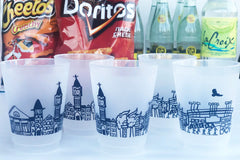 Shatterproof Cups - Set of 10 - Auburn University Skyline