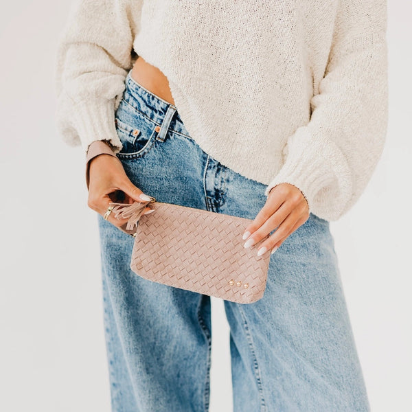 Suede Emma Clutch Wristlet