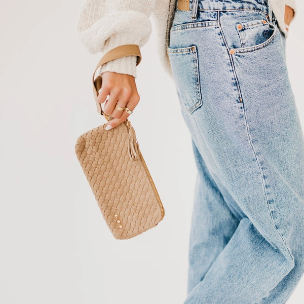 Suede Emma Clutch Wristlet