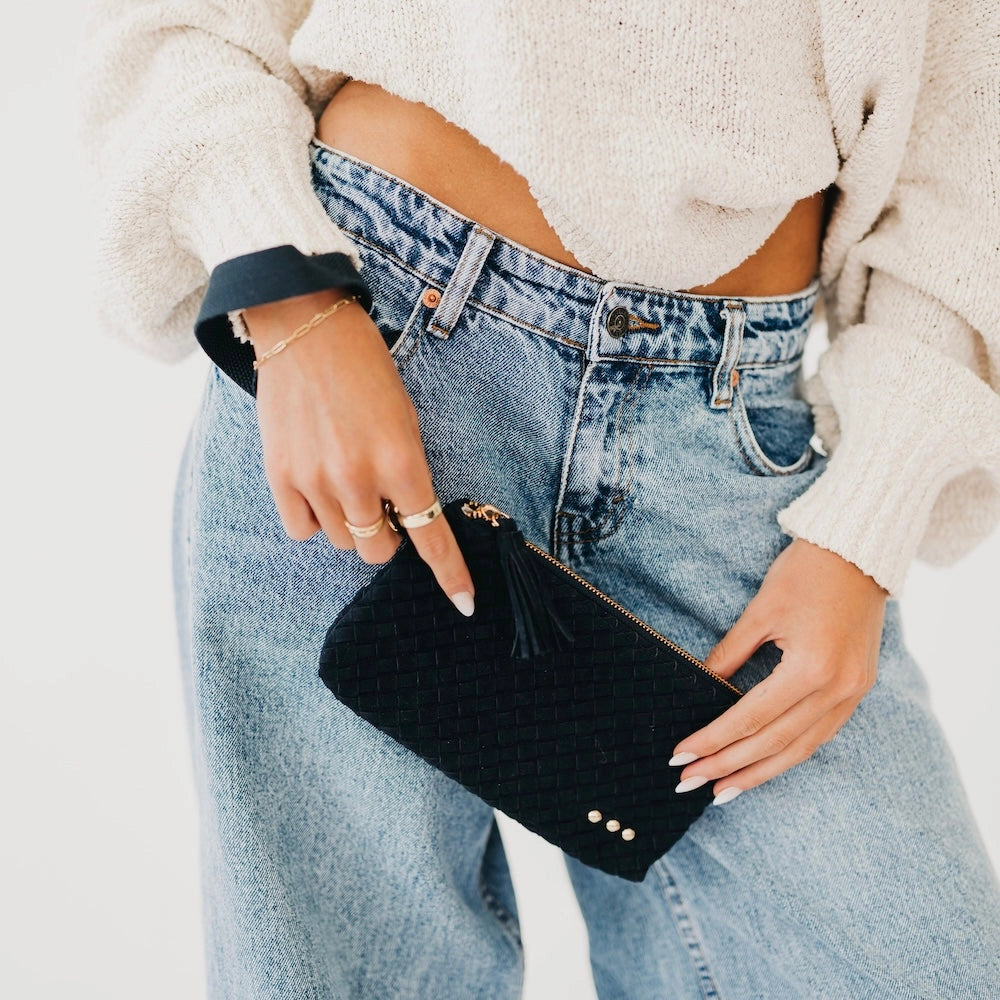 Suede Emma Clutch Wristlet