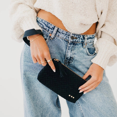 Suede Emma Clutch Wristlet