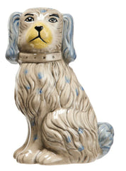 English Staffordshire Dog Hand-Painted Vintage Reproduction Vase