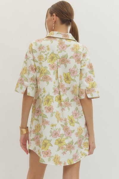 Clovis Denim Floral Dress