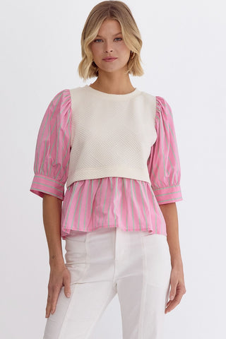Olivia French Terry Knit Top-2 Colors