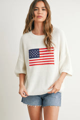 Cape Cod Flag Sweater - Ivory