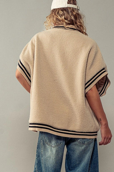 Varsity Oversized Sherpa Vest - 2 Colors