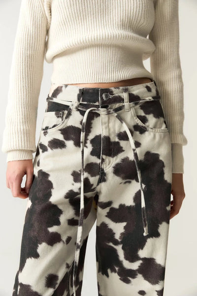 Cow Print Jeans