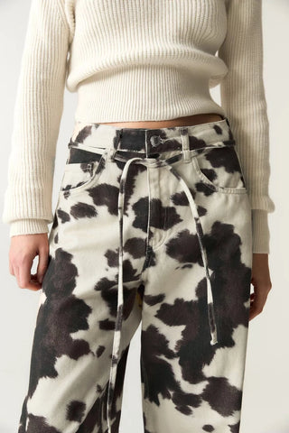 Cow Print Jeans