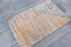 Antique Turkish Rug - Orange and Blue