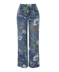 Faded Floral Jeans
