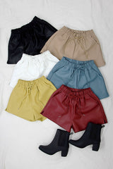 Leather Shorts - 4 Colors