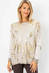 Hester Metallic Foil Sweater - 2 Colors