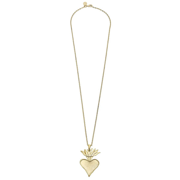 Tally Flaming Heart Necklace