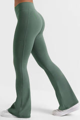 Cross Band Yoga Active Flare Leggings with Pocket - 4 Colors