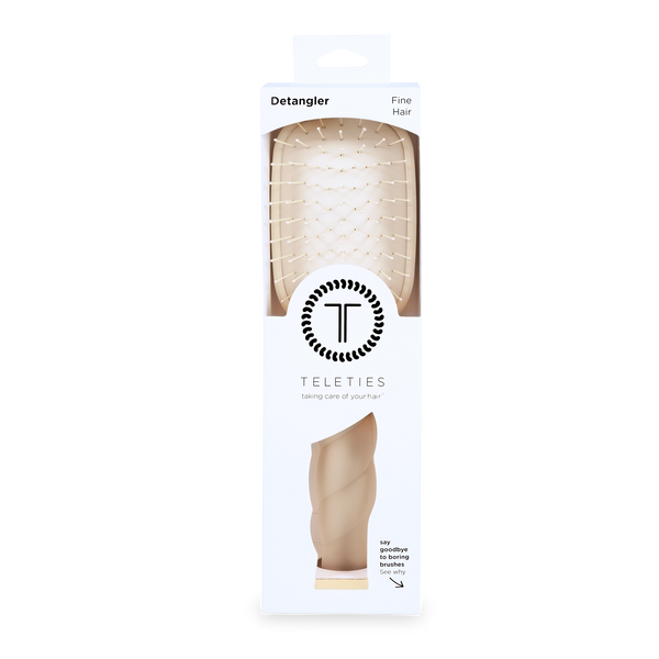 Teleties Detangler Hair Brush For Fine Hair - Tan