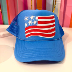 American Flag Foam Trucker Hat