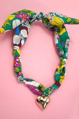 Flora Heart Scarf Necklace