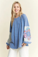 Patchwork Flowers Top - 2 Colors