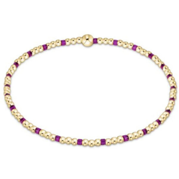 enewton 5.5" egirl Hope Sincerity Pattern 2mm Bead Bracelet - Fuchsia