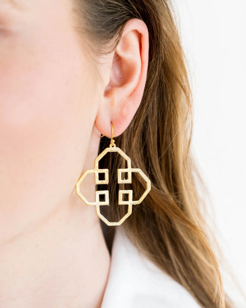 Gold Filigree Cut Out Earrings