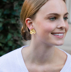 Susan Shaw Gold Leaf Earrings