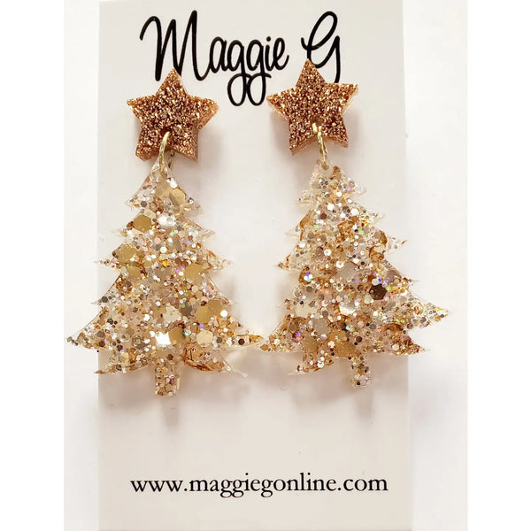 Christmas Tree Earrings - 4 Colors