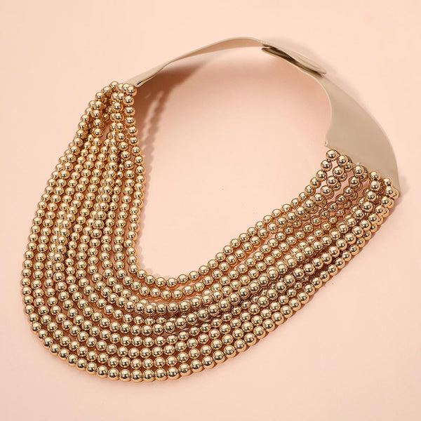Ginny Gold Beaded Necklace