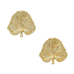 Susan Shaw Gold Leaf Earrings