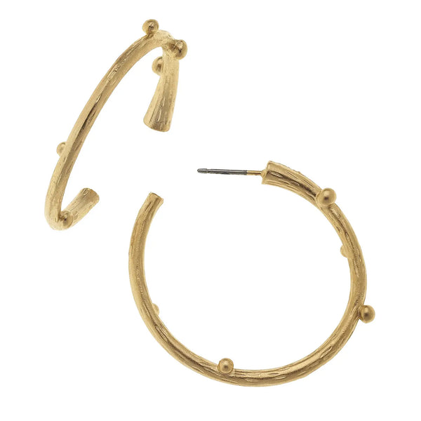 Susan Shaw Gold Vine Hoops