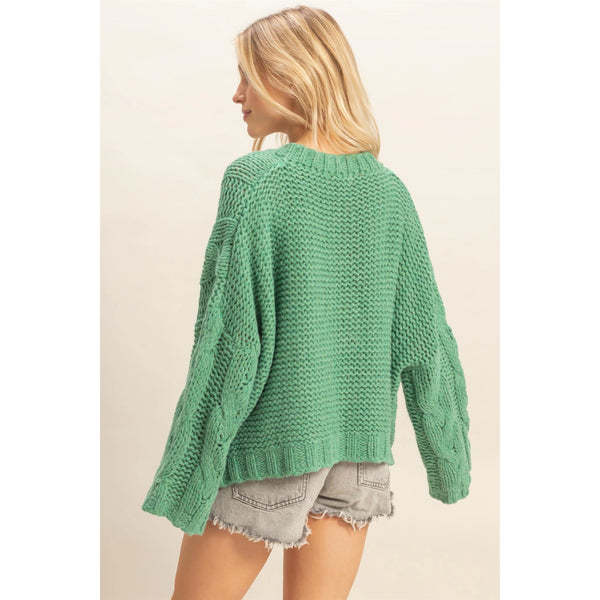 Brownstone Cable Sweater - 2 Colors